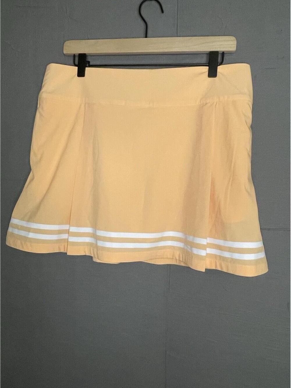 NWT CALIA Golf Skort Size 6 Women's Peach Striped Tennis Pickleball Skirt 15"
